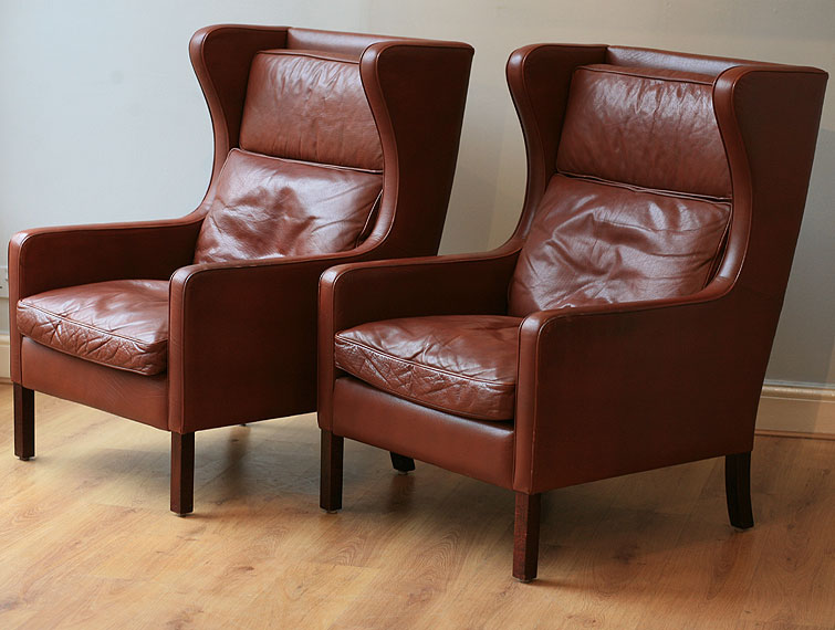 borge morgensen-armchairs-highback leather chairs