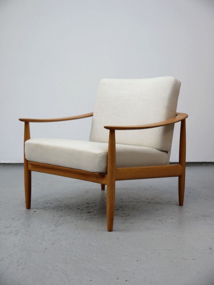 Danish – Beech Upholstered Lounge Chair