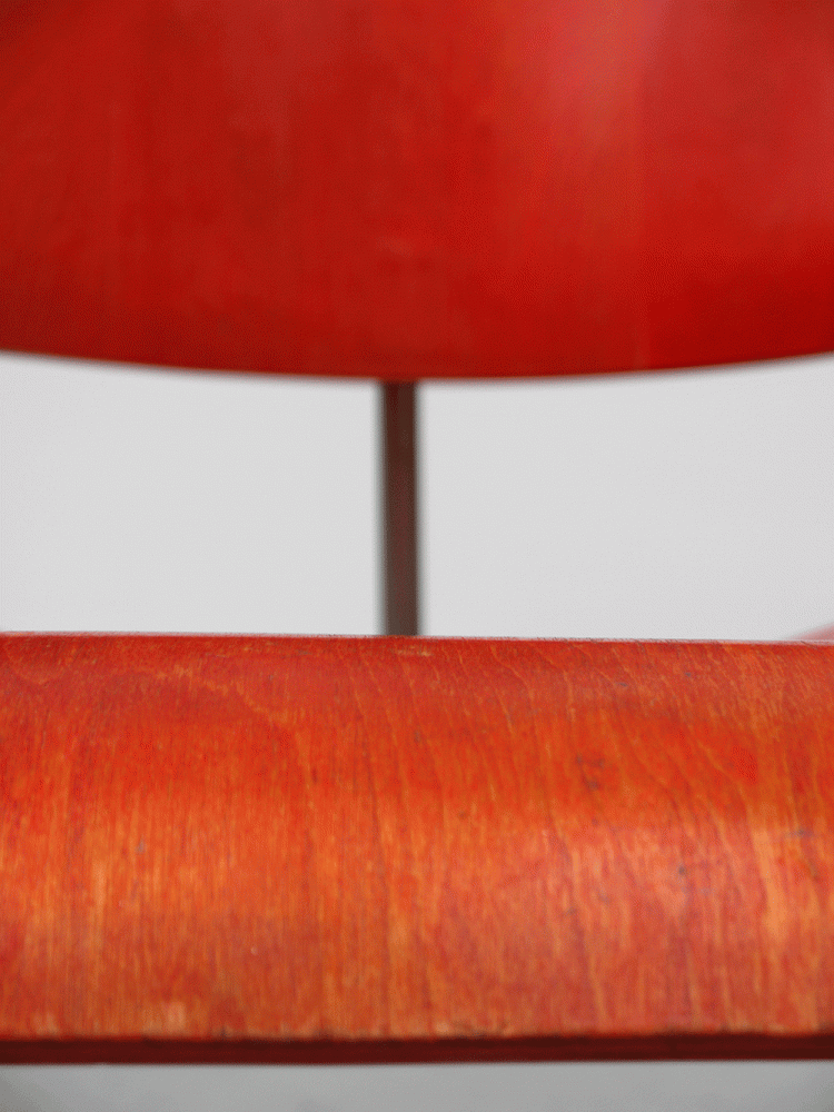 Charles and Ray Eames – Rare Aniline Red LCM