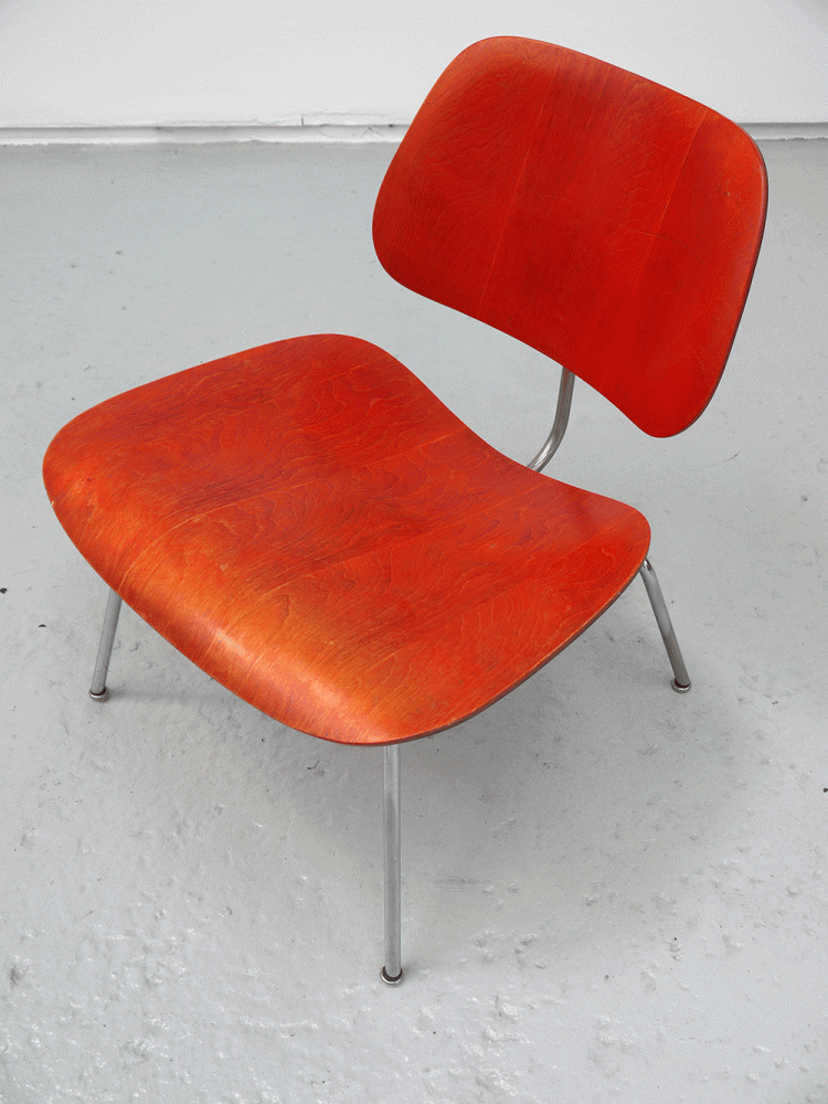 Charles and Ray Eames – Rare Aniline Red LCM